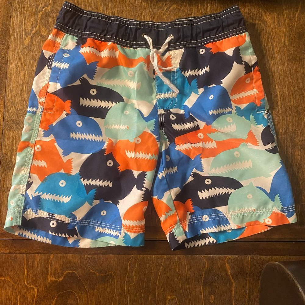 Gymboree size small swim suit orange and blue